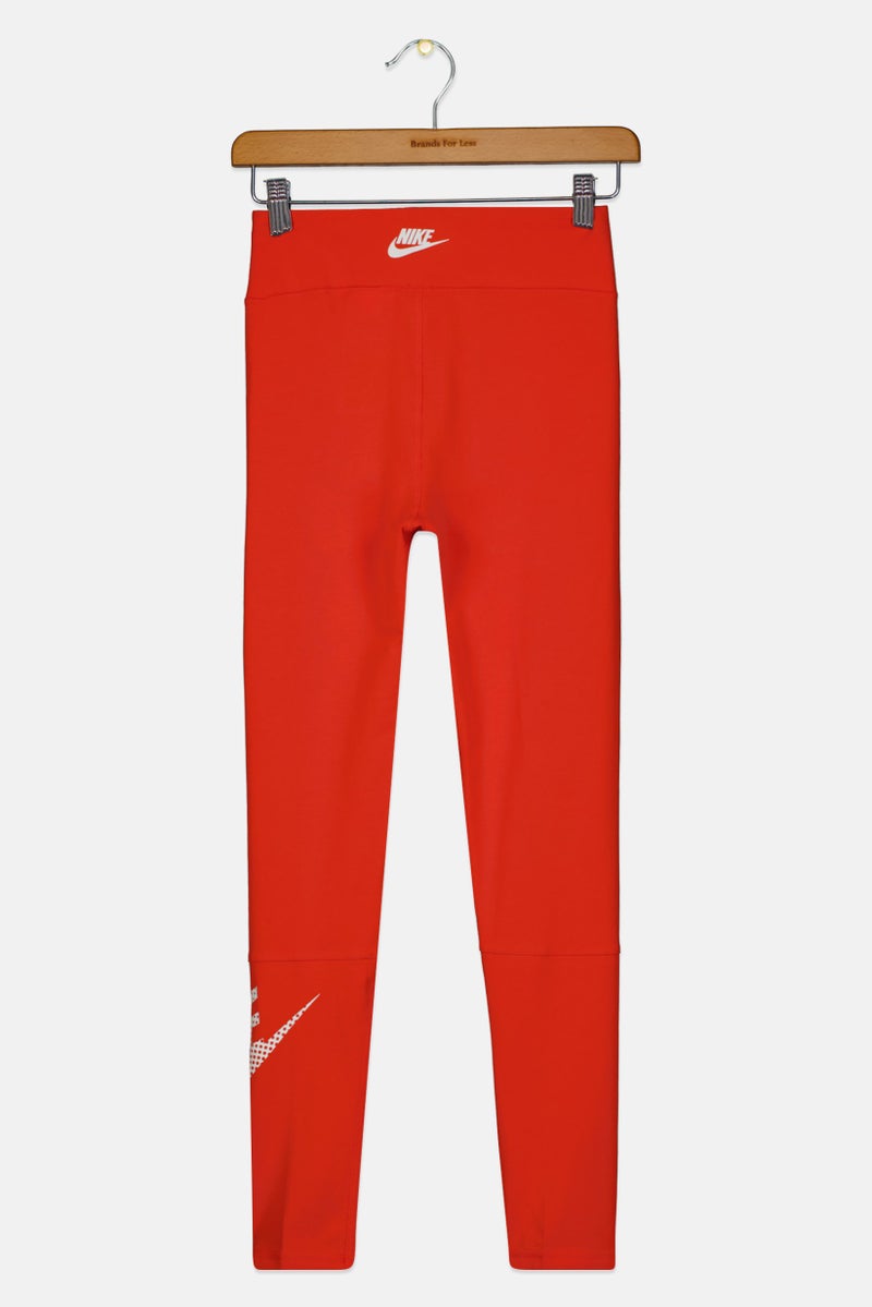 Nike Kids Girl Sportswear Fit Training Legging, Orange - Image 2