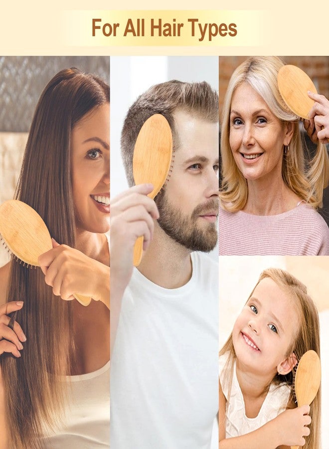 LIYI 100% Bamboo Hair Brush Paddle Hairbrush - Natural Bamboo Bristles for Detangling & Scalp Massage, Promotes Hair Growth, Comb for Women, Men & Kids, All Hair Types - Image 5
