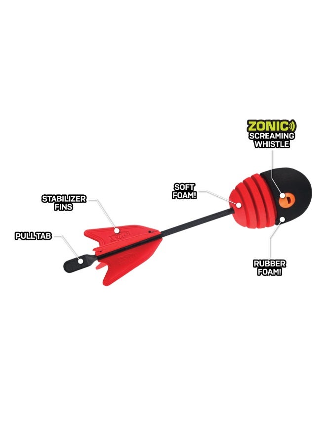 Zing Blast Off Zooperball Whistle Foam Throw Ball 200ft Flight Distance, Super Bounce Action, 5-in-1 Outdoor Play Ball for Kids Ages 8+ - Image 2