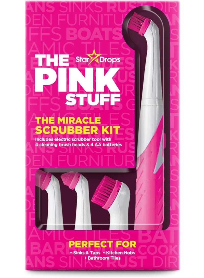 The Pink Stuff - Stardrops - The Miracle Scrubber Kit - 4 Cleaning Brush Heads - Image 1