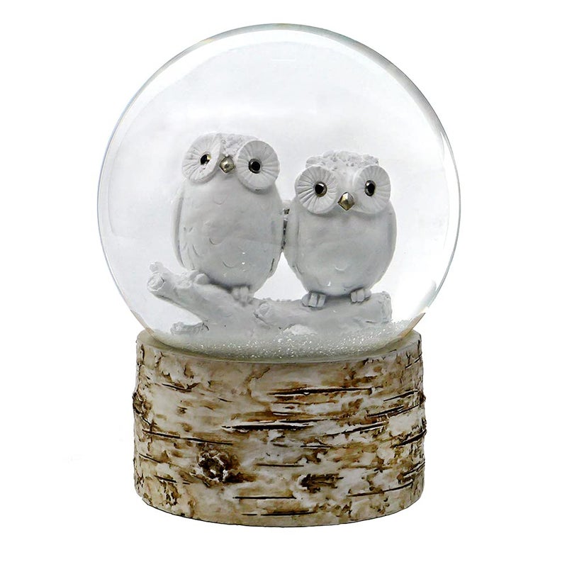 The San Francisco Music Box Company The San Francisco Music Box Company White Owl Babies 120MM Snow Globe 