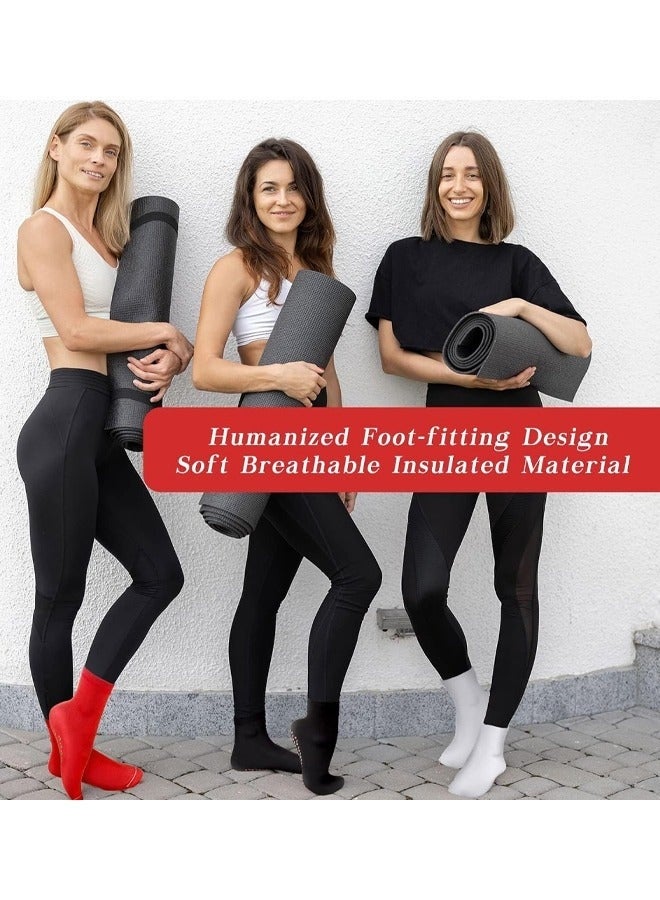 جوارب كاست ويف ذاتية التسخين، 3 أزواج من جوارب تدفئة القدمين، مرنة، قابلة للتهوية، مضادة للبرد، شتوية، مضادة للتجمد، مناسبة للتخييم والمشي والتزلج. - Image 4