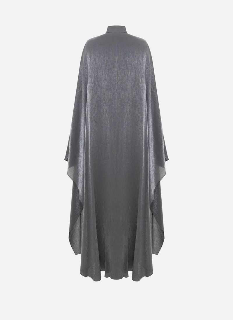 Lichi  Metallic fabric maxi dress with long cape for Women | Best Price UAE