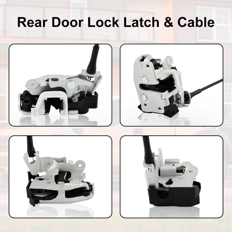AUTOJARE Driver Left Side Upper and Lower Door Rear Lock Latch Actuator Cable Assembly Set for 2004-2008 Ford F150 Extended Cab Pickup - Image 4