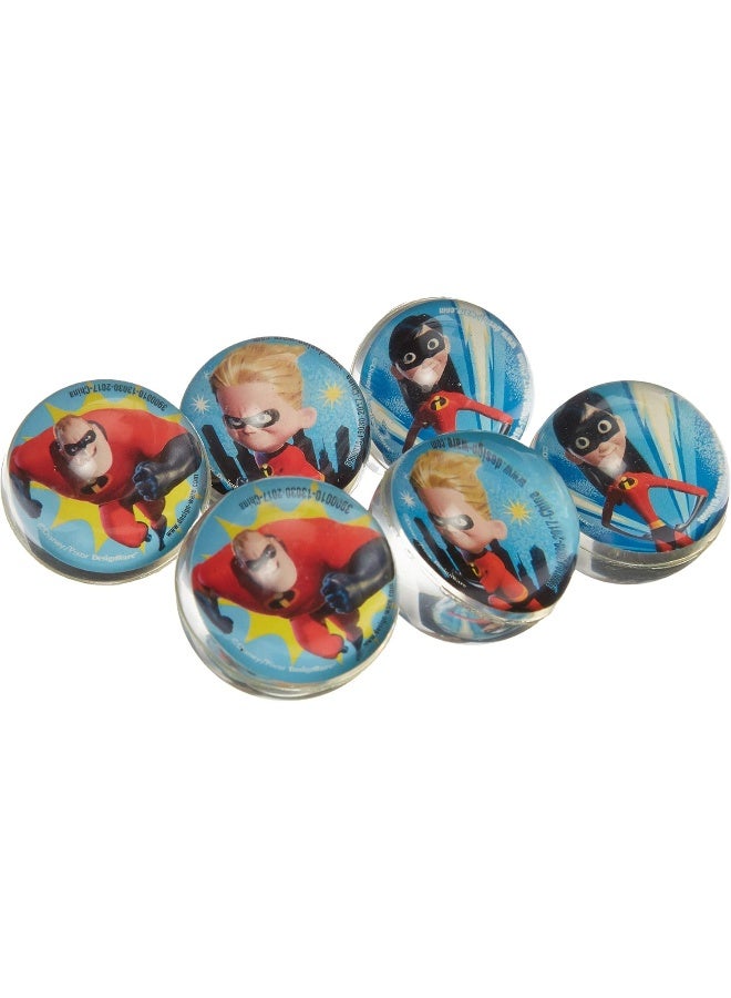 Amscan 3900010 Disney/Pixar 'Incredibles 2' Bounce Balls, Party Favor, Multicolor - Image 1