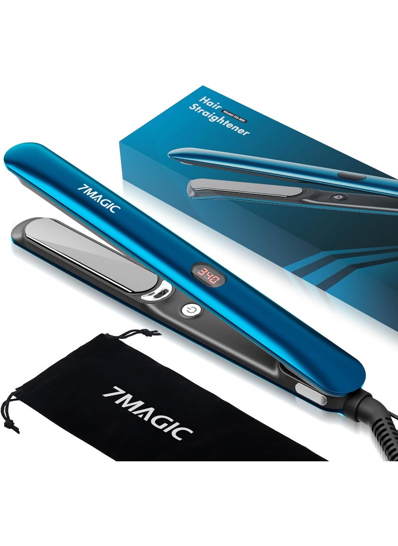 7MAGIC 7MAGIC Hair Straightener Ceramic Flat Iron with LCD Professional 2 in 1 Hair Iron for Thick Hair 11 Heat Settings Styling Tool 
