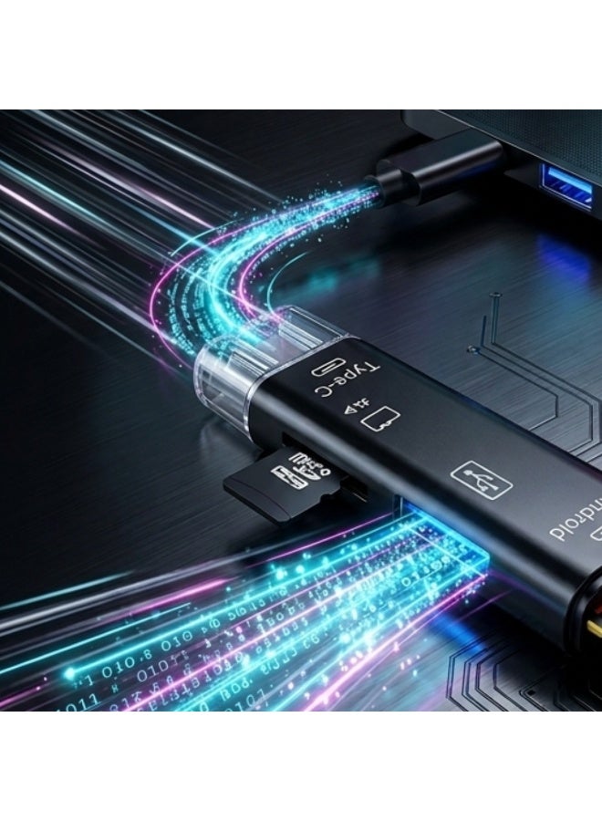 5-in-1 OTG Card Reader Multi Device SD TF USB Adapter with Multi-Platform Support - Image 5