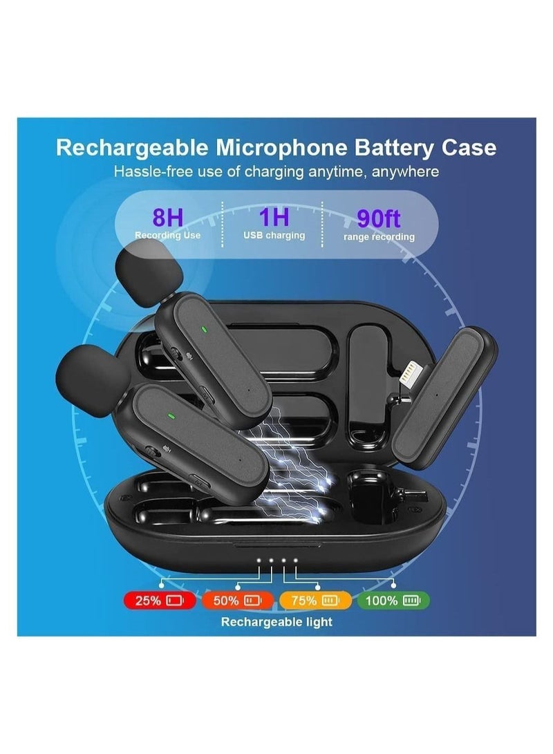 Wireless Lavalier Microphone for iPhone iPad, Plug-Play Wireless Mic, Mini Professional Wireless Lavalier Microphone, for Recording, Live Stream, YouTube, Facebook,TikTok - Image 2