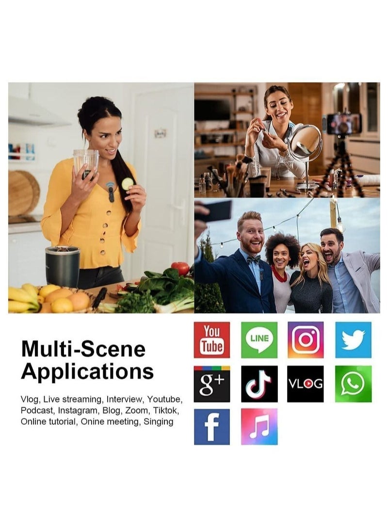 Wireless Lavalier Microphone for iPhone iPad, Plug-Play Wireless Mic, Mini Professional Wireless Lavalier Microphone, for Recording, Live Stream, YouTube, Facebook,TikTok - Image 3