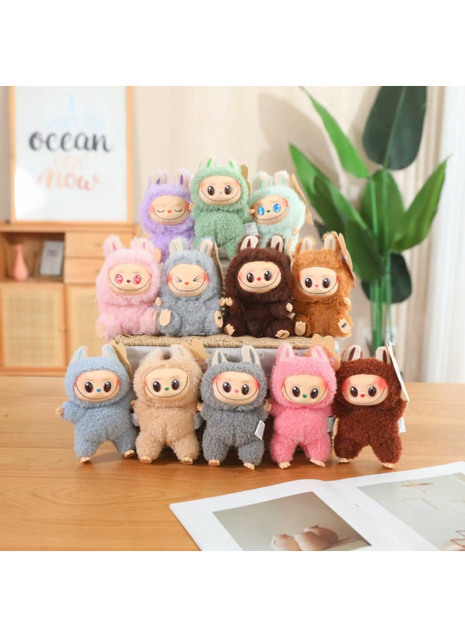 Generic - Cartoon Labubu Labubu Vinyl Face Plush Toy Ornaments Keychain Macaron Series Pendant Wholesale-Color:The First Generation Pink-Height:Does Not Include Gift Box - Image 1
