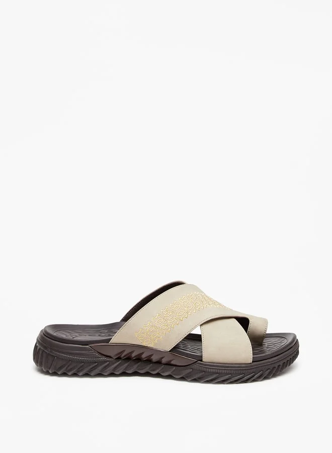 الواحة Textured Slip-On Arabic Sandals
