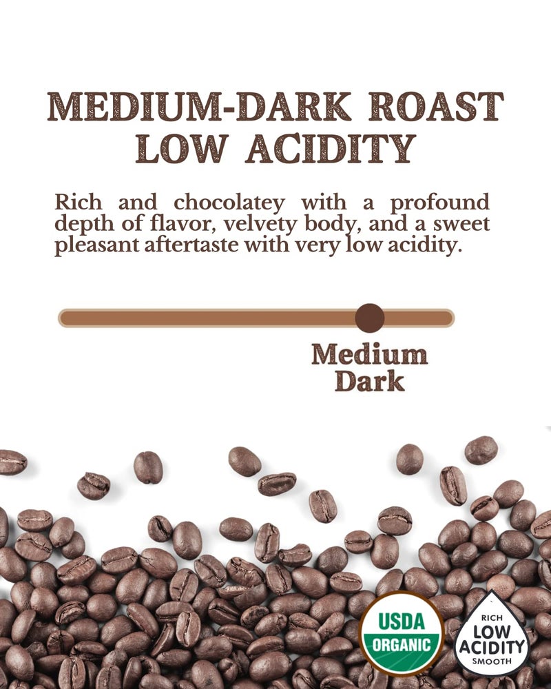 Cafe Don Pablo 2LB Subtle Earth Organic Coffee - Medium-Dark Roast - Whole Bean Coffee - 100% Arabica Beans - Low Acidity and Non-GMO - 2lb bag - Image 3