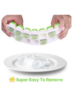 Reko Ice Cube Trays 4 Pack, Easy-Release Flexible & Silicone 14-Ice Trays  - Image 2