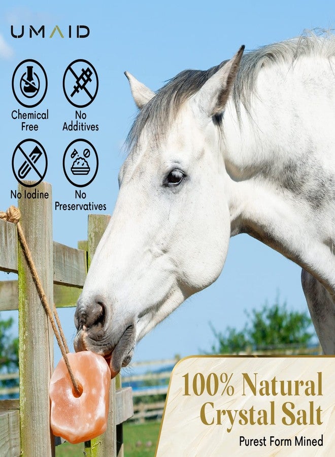 UMAID Himalayan Salt Lick 6 lbs On Rope for Horse, Deer, Goat, and Livestock Animals - Himalayan Salt Block 1 Pack - Image 3