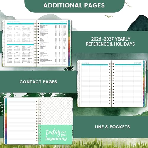Coboll 2026 Planner - 2026 Planner Weekly and Monthly, Planner 2026 from Jan.2026-Dec.2026, 6.4" × 8.5" Planner with Thick Paper, Strong Twin-Wire Binding - Image 3