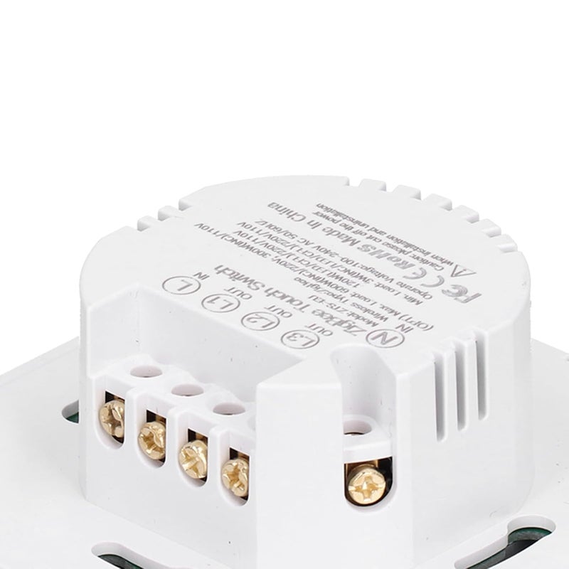 مفتاح إضاءة ذكي ثلاثي Zigbee 3 - لوحة لمس زجاج مقوى 100-240 فولت - تحكم صوتي وتطبيق عن بعد، إعداد واي فاي سهل لأتمتة المنزل (أسود) - Image 4