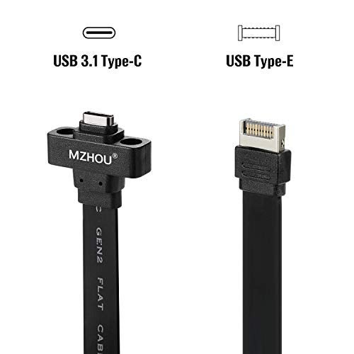 MZHOU USB 3.1 Gen2 Type-C to Type-E Front Panel Adapter - 10Gbps USB-C Internal Header Converter with 50cm Cable & Mounting Screw - Compatible with Motherboard USB-C/E Port for PC Case, Desktop Computer - Image 3