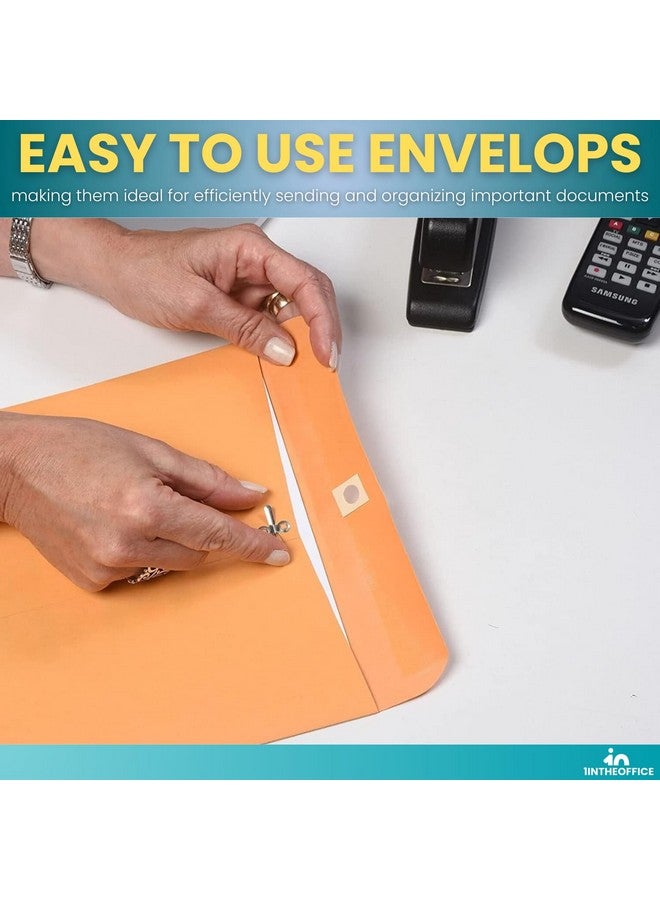 1InTheOffice Manila Envelopes 10X13 Kraft Envelopes 97 Self Seal Yellow Brown Large Envelopes Clasp Manila 100 Pack - Image 4