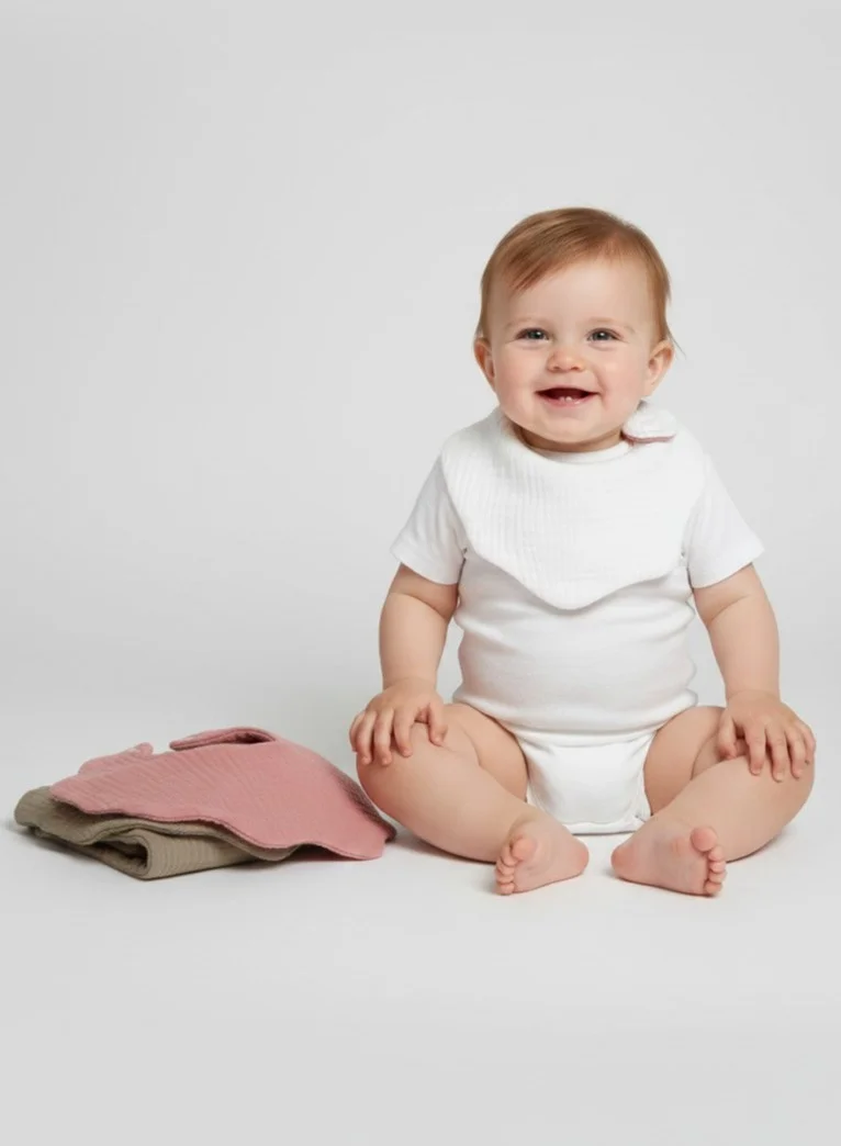 بيبي كلو Breathable Mesh Cloth Baby Bib Set of 3