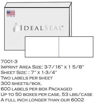 IDEALSEAL Premium Adhesive Bright White PB 625-0 Compatible Postage Meter Tape, 600 Labels in Protective Easy Feed Box Compare to PB #625-0 - Image 2