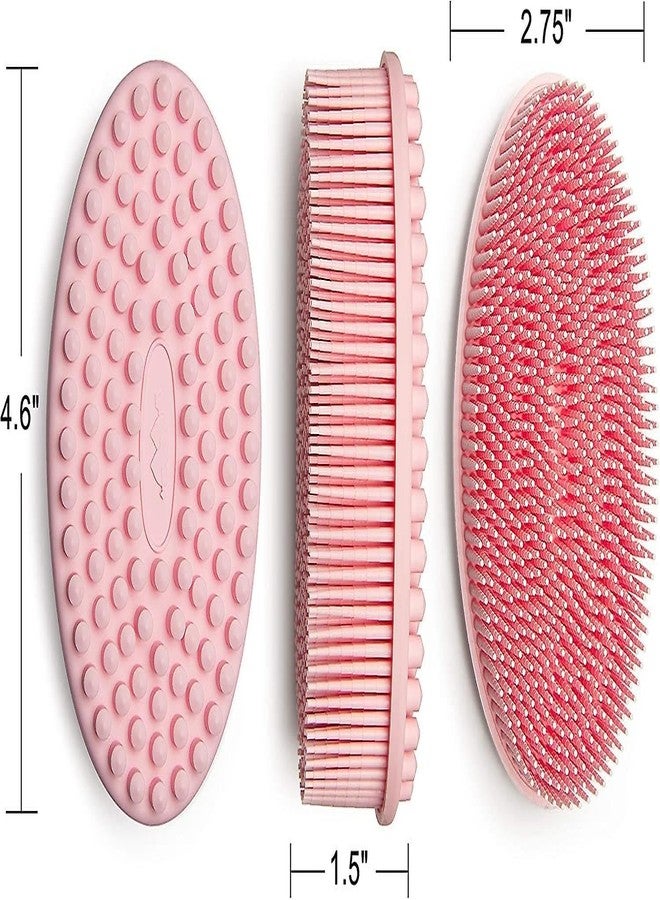 MustHome | Body scrubber for bathing | Exfoliating gloves | Silicone body scrubber | Back scrubber for bathing | Body scrubber | Pack of 1 | Random Color | Dead Skin Cell Remover - Image 5