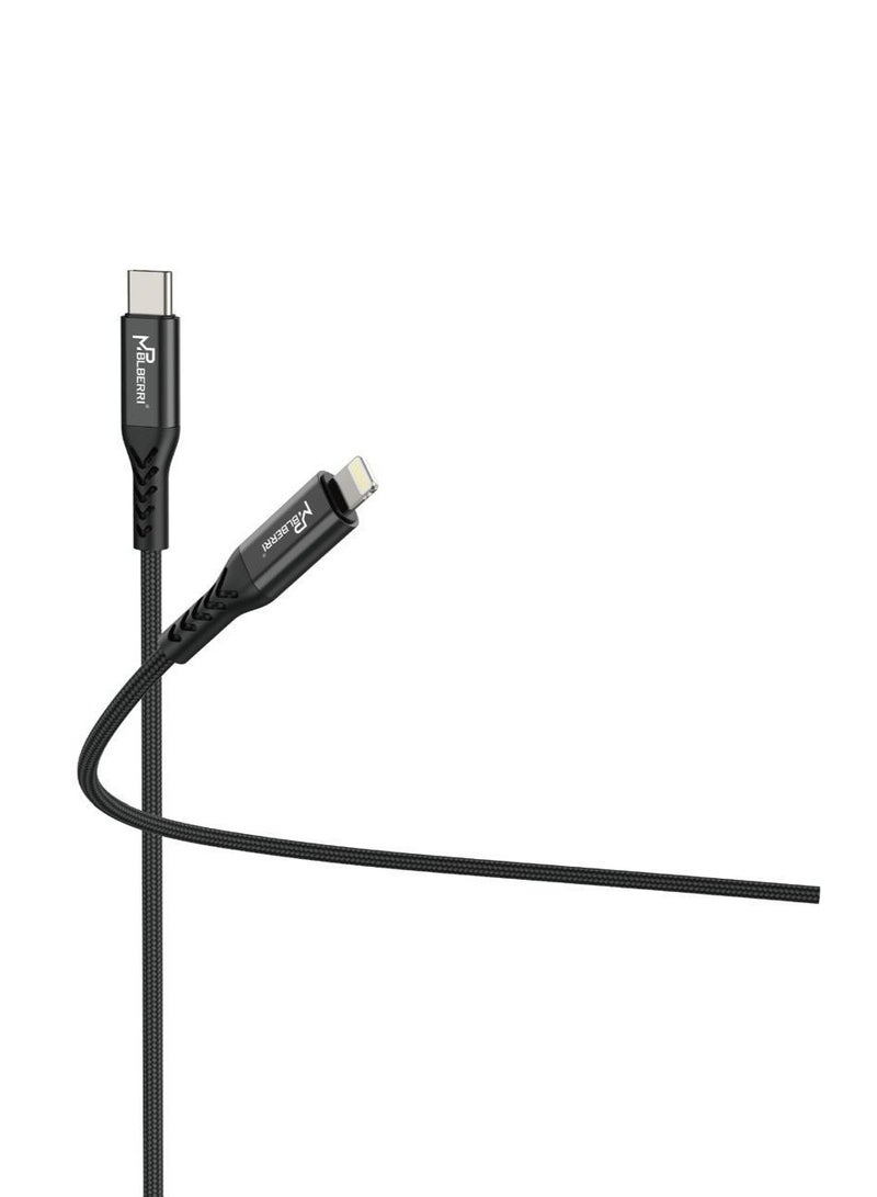 MPBLBERRI Type-C to Lightning PD Fast Charging Cable 27W 3M – Long USB-C to Lightning Cable for iPhone, iPad Fast Charge & Data Sync