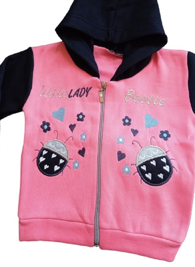 Baby Girls Pajama Set - Winter - Embroidered - Image 2