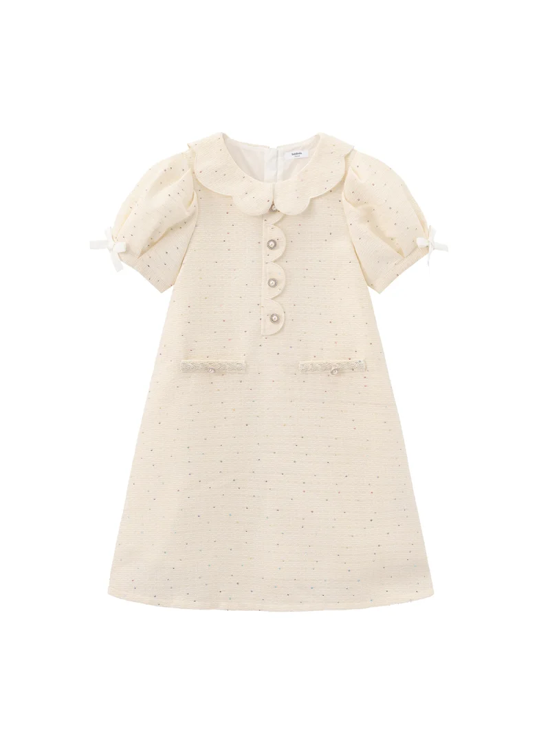 Balabala cream Kids Girls Woven one-piece dress for Women | Best Price UAE