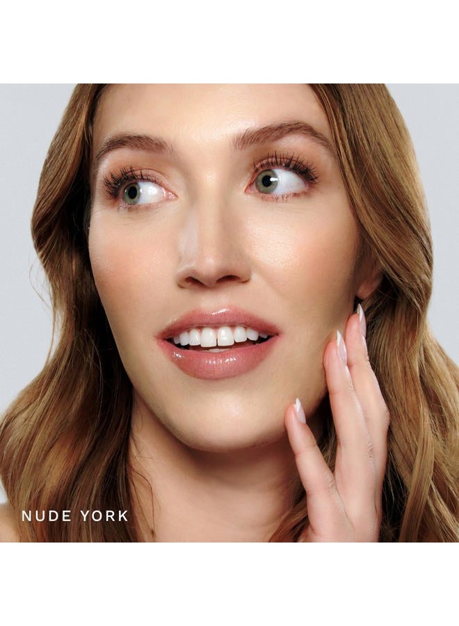 City Beauty City Lips Plumping Lip Gloss Nude York - High-Shine Gloss for Fuller, Younger-Looking Lips | Hydrating & Smoothing Lip Treatment Hyaluronic Acid - Image 4