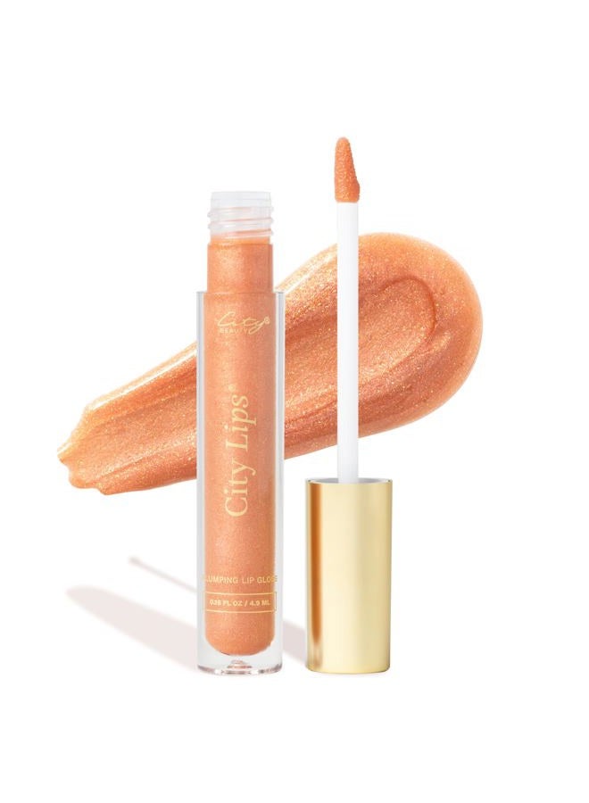 City Beauty City Lips Plumping Lip Gloss Nude York - High-Shine Gloss for Fuller, Younger-Looking Lips | Hydrating & Smoothing Lip Treatment Hyaluronic Acid - Image 1
