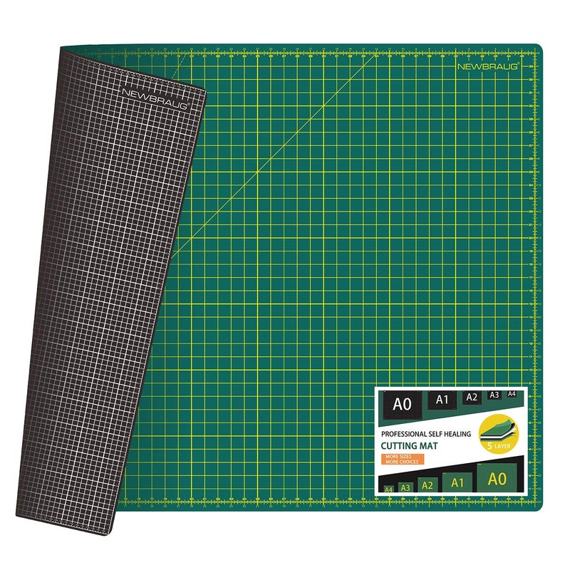 NEWBRAUG 36  48 Large Self Healing Cutting Double Sided 5Ply Mat Big Cutting Board for Rotary Cutting Quilting Sewing Craft Fabric  ScrapbookingGreenBlack