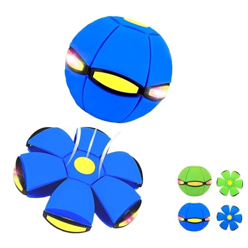 Gyfimdo Magic Ball, Magic Meta Ball, Magics Bouncing Balls, Dual Form Freely Switchable, Magics Bouncing Balls with 6 Light, Parent-Child Interactive Suitable for Indoor & Outdoor Use (Blue) - Image 1