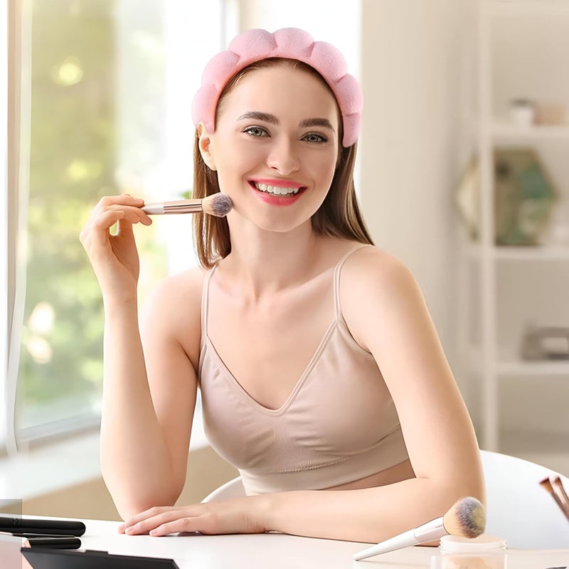 Headband-super soft velvet padded foam spa headband with thick design for women, combining practicality in beauty care, yoga practice, festive gifts, home routine and everyday fashion (1 model, 1 pcs) - Image 5