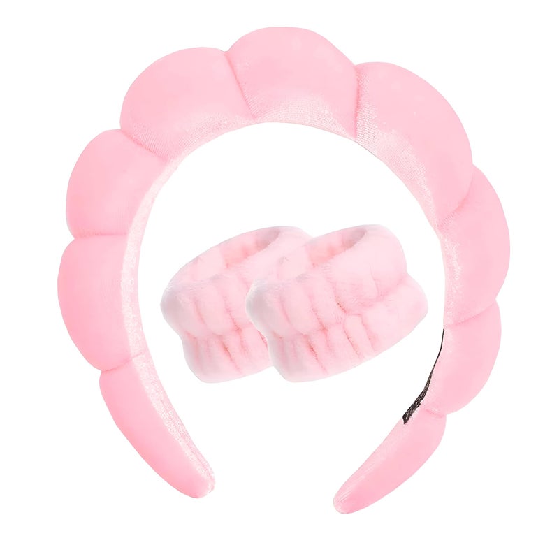 Headband-super soft velvet padded foam spa headband with thick design for women, combining practicality in beauty care, yoga practice, festive gifts, home routine and everyday fashion (1 model, 1 pcs) - Image 1