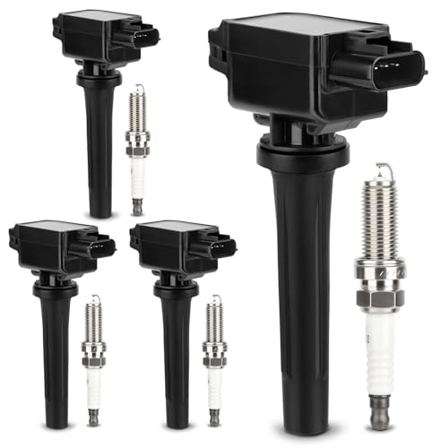 X4XZ UF656 Ignition Coil 93501 Double Iridium Spark Plug for 1220 Mazda 31420 Mazda 61619 CX31318 CX51618 MX5 Miata 20L 25L L4 Replaces PE0118100A C1837 5C1894 GN10625 C857 - Image 1