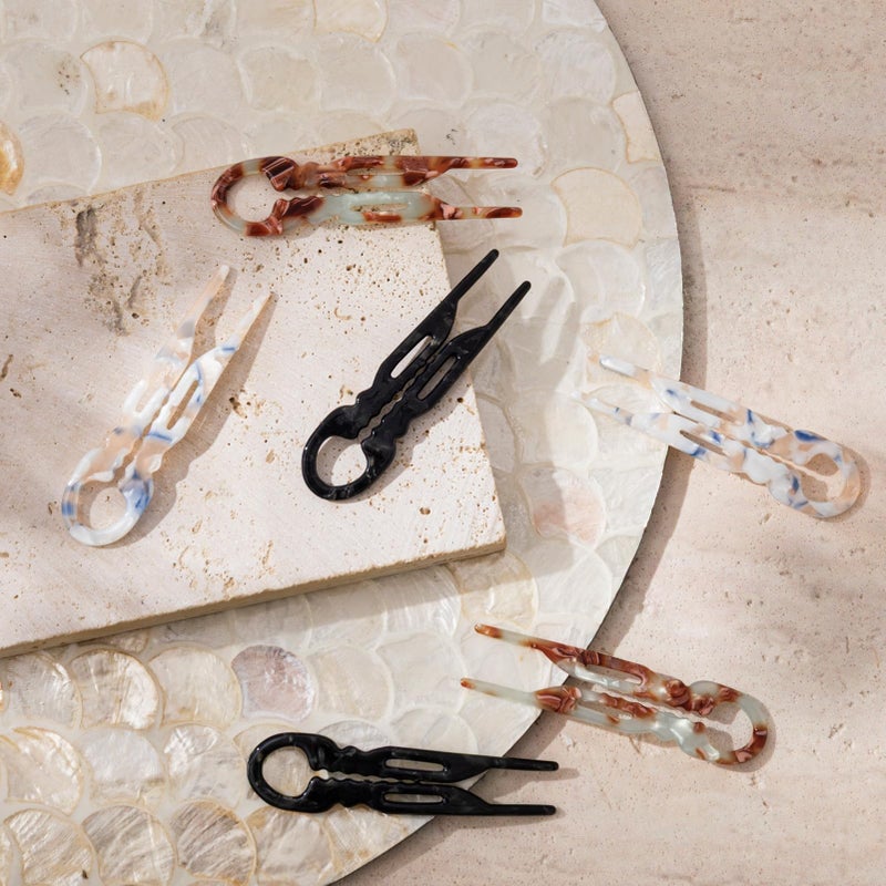 Sunolga 6 PCS 2.83 in Small French Hair Pins for Women, Prestige Hair Pins for All Hair, Curved Shape for Better Head Fit Hair Accessories, Serrated Anti-Slip Design Hairpins - Image 3