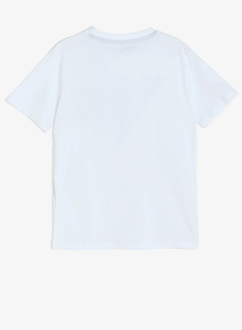 جس تيشيرت شبابي برسومات بياقة دائرية