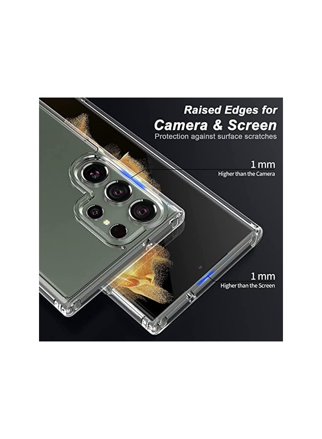 SH PROTECT TOUCH For Galaxy S23 Ultra Case Non Yellowing Military Grade Drop Protection Hard Pc Plus Tpu Shockproof Protective Slim Fit Phone Cover For Samsung Galaxy S23 Ultra Clear - Image 3