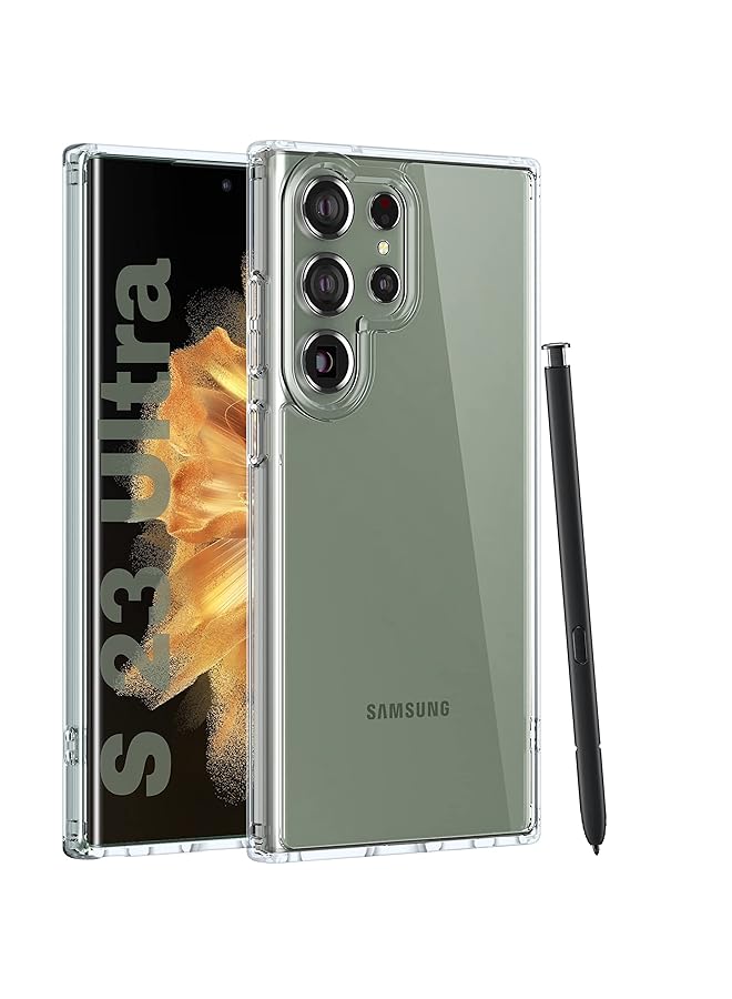 SH PROTECT TOUCH For Galaxy S23 Ultra Case Non Yellowing Military Grade Drop Protection Hard Pc Plus Tpu Shockproof Protective Slim Fit Phone Cover For Samsung Galaxy S23 Ultra Clear - Image 1