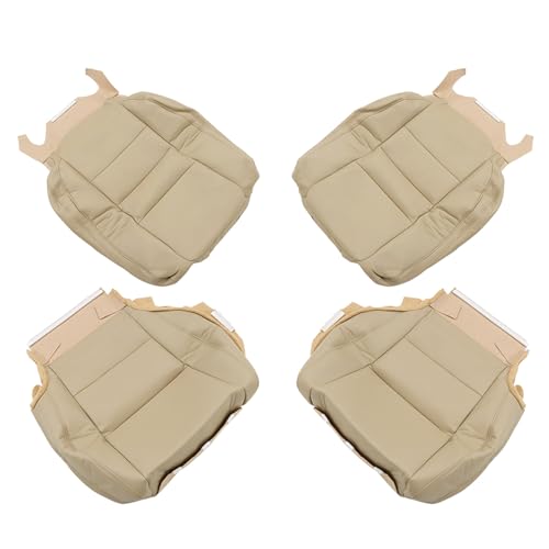 munirater 4Pcs Tan Seat Cover Leather Lean Back Bottom and Top Driver & Passenger Replacement for 2008-2012 Accord Sedan 4-Door - Image 3