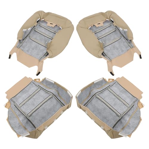 munirater 4Pcs Tan Seat Cover Leather Lean Back Bottom and Top Driver & Passenger Replacement for 2008-2012 Accord Sedan 4-Door - Image 5