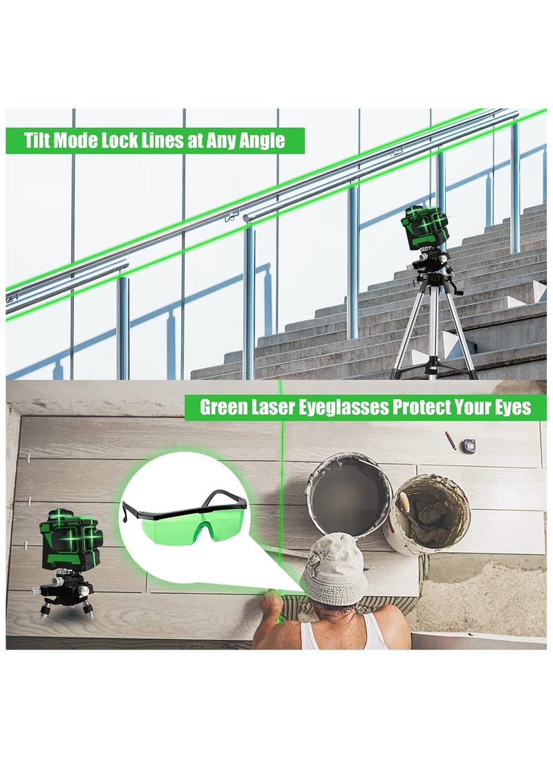 ECVV - Laser Level 12 Lines Green Light Professional Cross Marking Meter Self-Leveling Horizontal Vertical Laser Ruler Spirit Level | LM820GD - Image 1
