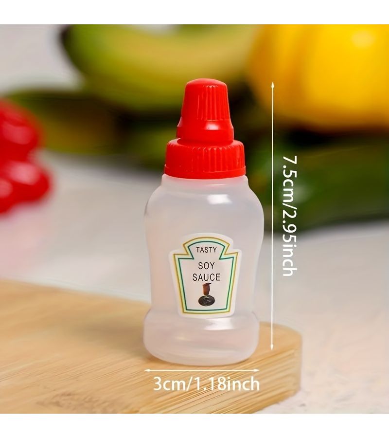 Set Of 2 Leak Proof Sauce Bottles Compact Food Grade Plastic For Camping And Picnics - Image 4