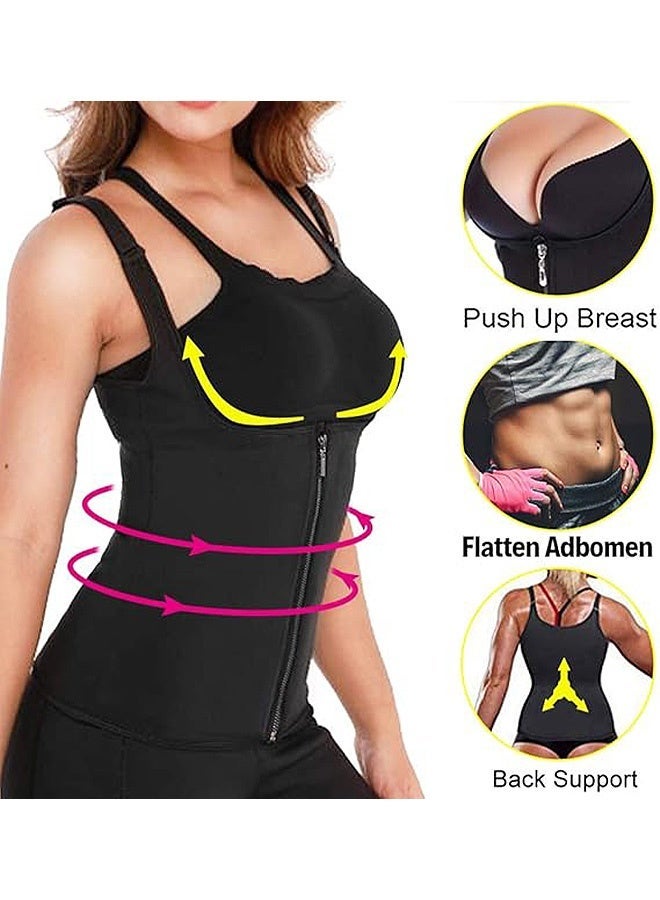 SOUTH MOON Waist Trainer for Women, Triple Belt Body Shaper Waist Trainer Corset with Zipper and 3 Rows Closure, Tummy Control Hourglass Slimming Belly Body Shaper (Black) - Image 4