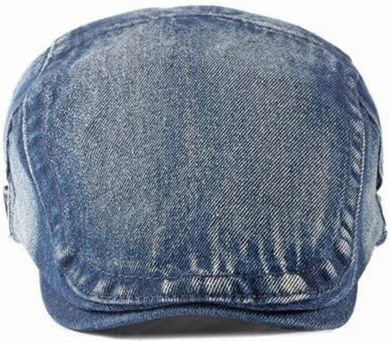 Qunson 2 Pack Mens Denim Cotton Newsboy Cap Ivy Gatsby Driving Hunting Cabbie Hats - Image 4