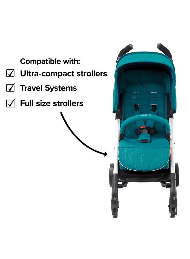 Diono Baby Seat Liner For Stroller, Cool Reversible Stroller Seat Liner With Plush Cushioned Padding, 100% Water Resistant Liner, Blue Turquoise - Image 3