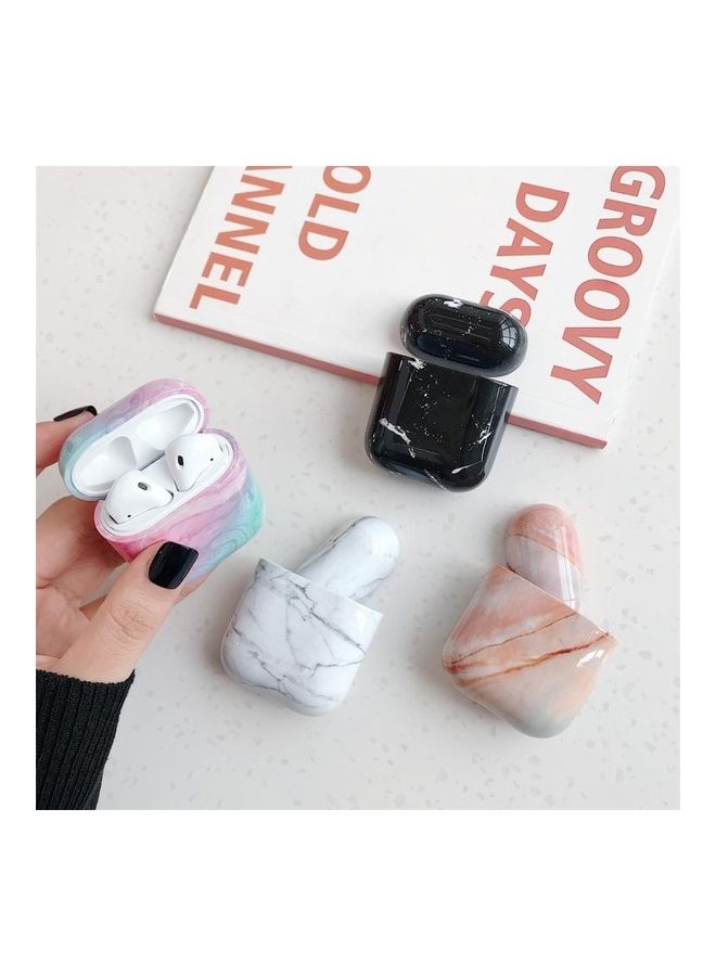 Marble Pattern Wireless Earphones Charging Box Protective Case for Apple AirPods 1/2 Black - Image 4