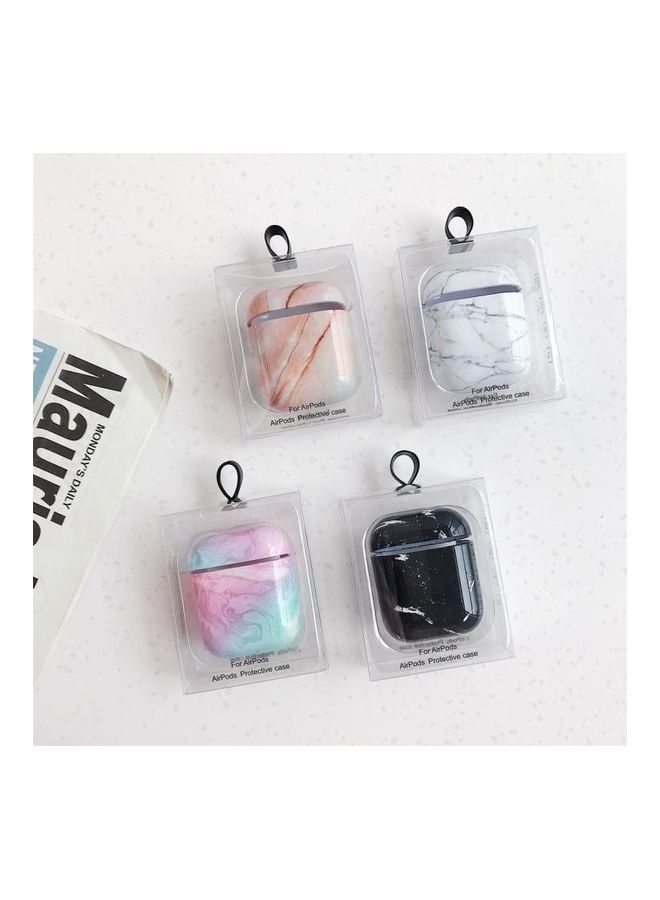 Marble Pattern Wireless Earphones Charging Box Protective Case for Apple AirPods 1/2 Black - Image 5