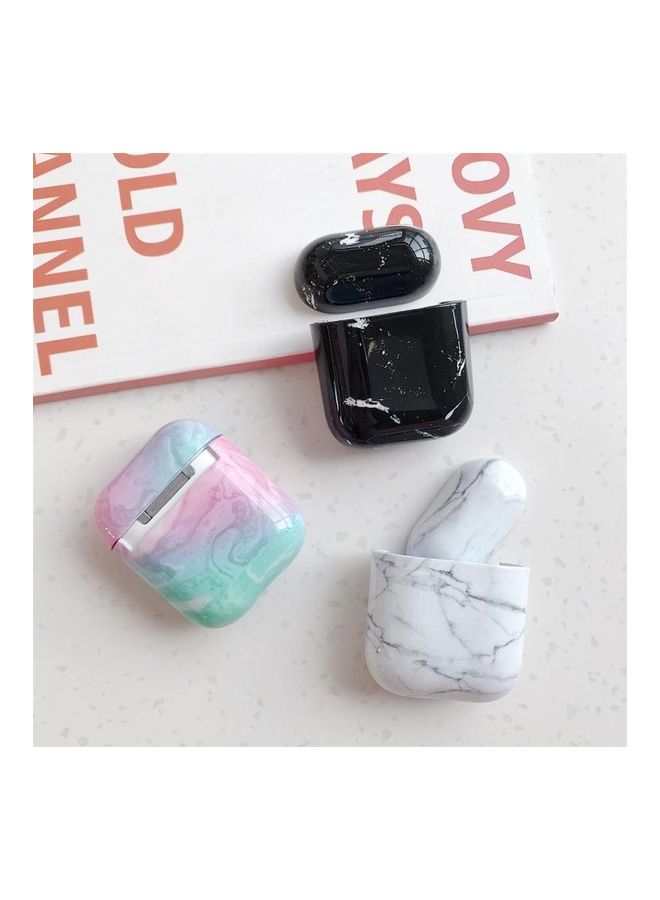 Marble Pattern Wireless Earphones Charging Box Protective Case for Apple AirPods 1/2 Black - Image 3