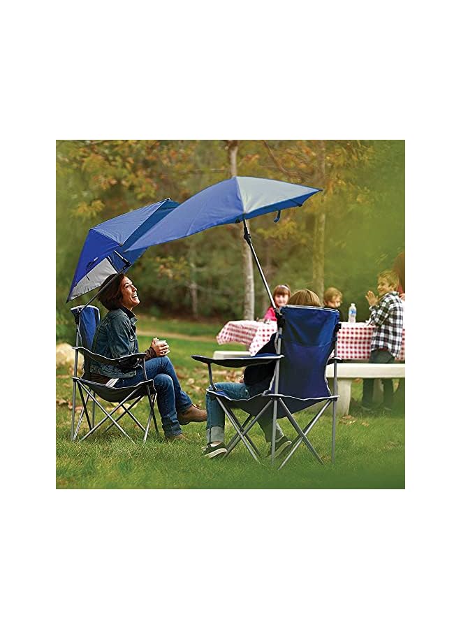 PROMASS Large Outdoor Leisure Folding Chair,Portable Fishing Folding Chairs With Detachable Umbrella,For Beach Patio Pool Park Outdoor Camping Chair - Image 4